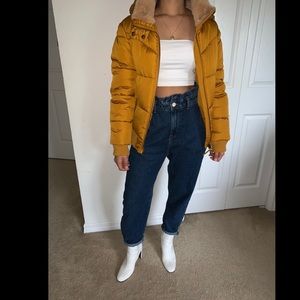 Hooded Puff Jacket - Yellow